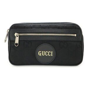 GUCCI Black Leather Fanny Pack